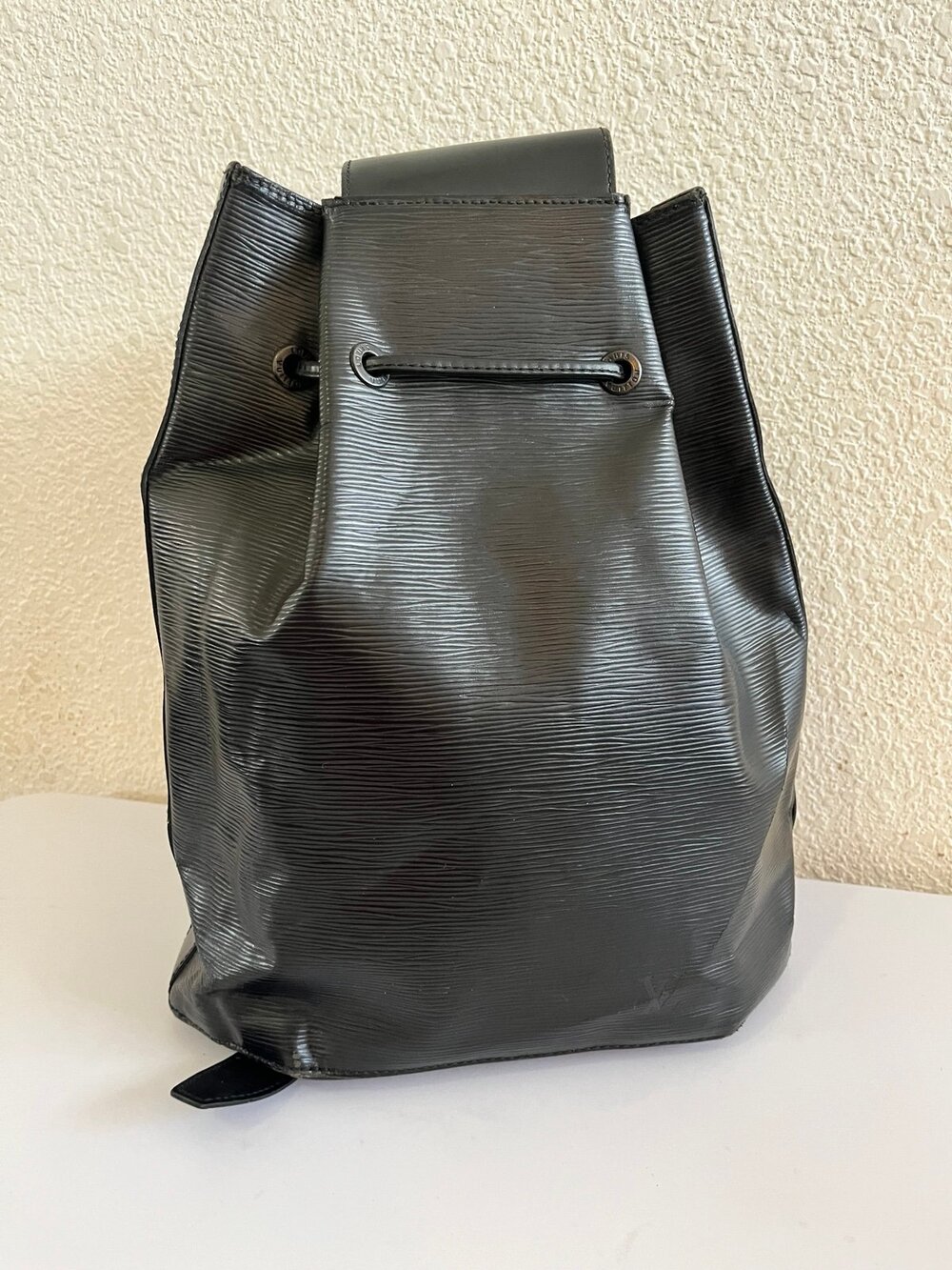 Louis Vuitton Epi leather black sac A dos backpack